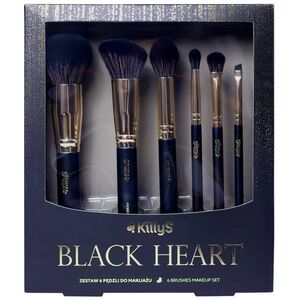 KILLYS Black Heart zestaw pędzli do makijażu 6szt.