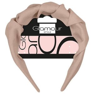 Glamour Glamour Opaska do włosów z marszczeniem Beżowa