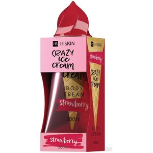 HiSkin HISKIN Crazy Ice Cream Krem do ciała - Strawberry 200 ml
