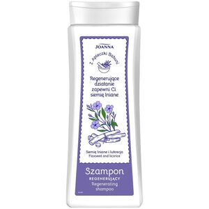 Joanna JOANNA Z Apteczki Babuni Szampon do włosów - Siemię lniane i lukrecja 300 ml