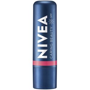 Nivea NIVEA Pomadka pielęgnująca do ust Caring Beauty 3w1 Rose 4.8 g