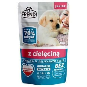 TRITON Frendi- Junior, Kawałki w delikatnym sosie z cielęciną dla psa 100g