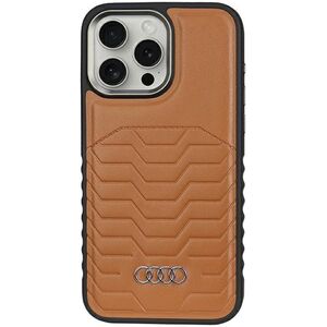 Audi Audi Synthetic Leather MagSafe iPhone 15 Pro 6.1" brązowy/brown hardcase AU-TPUPCMIP15P-GT/D3-BN