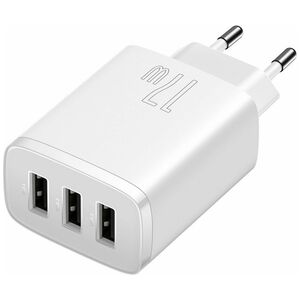 Baseus Φορτιστής Χωρίς Καλώδιο με 3 Θύρες USB-A 17W Λευκός (CCXJ020102) (BASCCXJ020102) έως 12 άτοκες Δόσεις