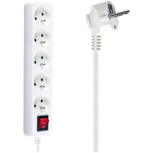 Listwa zasilająca Libox 5 gniazd 1.5 m biała (LB0085-1,5)