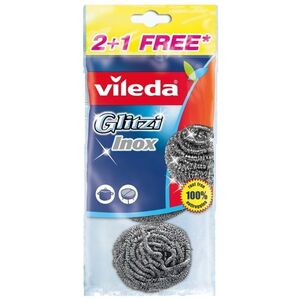Vileda Zmywak stalowy Glitzi Spiral INOX 2+1 (105177)