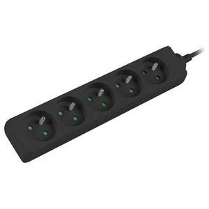 Lanberg 3m, czarna, 5 gniazd, kabel wykonany z pełnej miedzi -PS0-05E-0300-BK