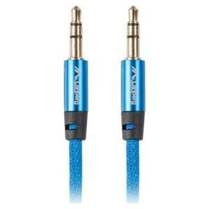Kabel Lanberg Jack 3.5mm - Jack 3.5mm 2m niebieski (CA-MJMJ-10CU-0020-BL)