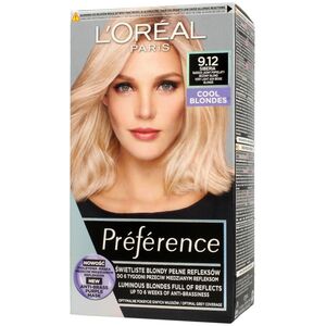 L’Oreal Paris Preference Farba do włosów 9.12 Siberia - Bardzo Jasny Popielaty Beżowy Blond 1op.