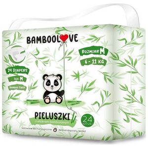 Pieluszki Bamboolove z włóknem bambusowym M, 6-11 kg, 24 szt.