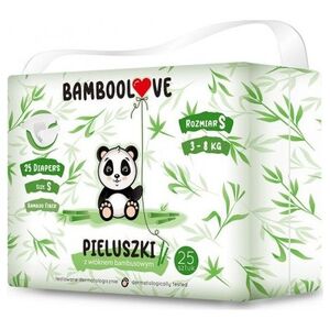 Pieluszki Bamboolove z włóknem bambusowym S, 3-8 kg, 25 szt.