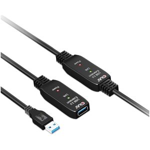 Kabel USB Club 3D USB-A - USB-A 10 m Czarny (500286)