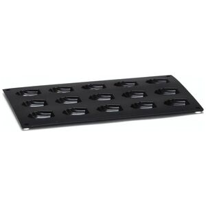 Patisse kształt mini-madeleine 29 x 17 cm czarny silikon 15 przedziałów