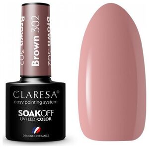 Claresa Soak Off UV/LED Brown lakier hybrydowy 302 5g