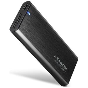 Kieszeń Axagon EEM2-SB2 Obudowa zewnętrzna aluminiowa bezrubowa USB-C 3.2 Gen 2 - M.2 NVMe / SATA SSD 30-80mm ALU pudełko czarne + USB-A - USB-C redukcja