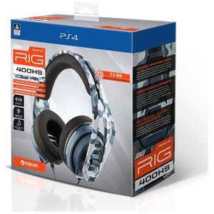 Słuchawki Nacon NACON RIG PS5/PS4 Słuchawki przewodowe RIG400HS - blue camo