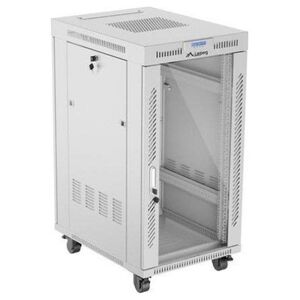 Lanberg Szafa instalacyjna Rack stojąca 19" 22U 600x800 szara drzwi szklane Lanberg (flat pack)