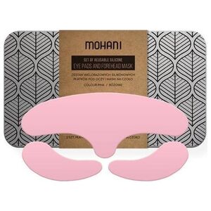 Mohani Mohani Wielorazowe płatki silikonowe pod oczy i maska na czoło Pink
