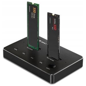 Stacja dokująca Qoltec Stacja dokująca Qoltec dysków SSD M.2 | NVMe | SATA | USB-C | DUAL 2 x 2TB