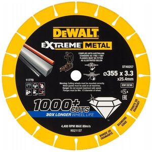 Dewalt DEWALT TARCZA METAL 355x3,3x25,4mm DIAMENTOWA
