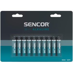 Sencor Bateria alkaliczna, AAA (LR03), AAA, 1.5V, Sencor, blistr, 10-pack