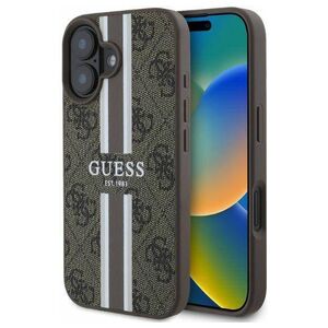 Original Case IPHONE 16 Guess Hardcase 4G Printed Stripes MagSafe (GUHMP16SP4RPSW) brown 3666339342128