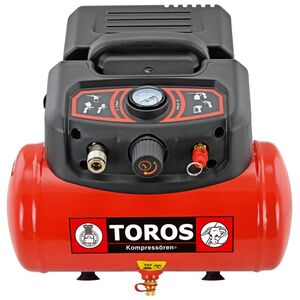 TOROS ΑΕΡΟΣΥΜΠΙΕΣΤΗΣ OIL-FREE 6LIT 1,5HP 602036 έως 12 άτοκες δόσεις