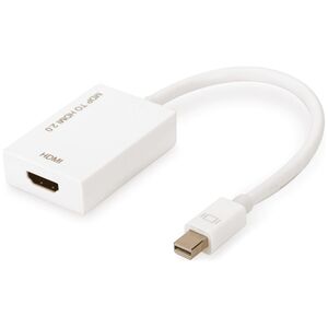 Adapter AV Digitus DisplayPort Mini - HDMI biały (AK-340416-002-W)