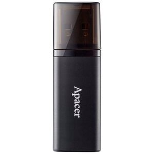 Pendrive Apacer Apacer USB flash disk, USB 3.0 (3.2 Gen 1), 64GB, AH25B, czarny, AP64GAH25BB-1, USB A, z osłoną