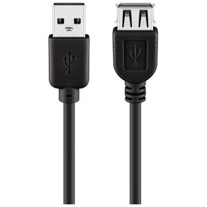 Kabel USB Techly USB-A - USB-A 0.3 m Czarny (686221)