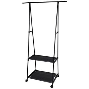 Storage Solutions Wieszak, GARDEROBA na kółkach, półka, stojak na ubrania, odzież, z półkami