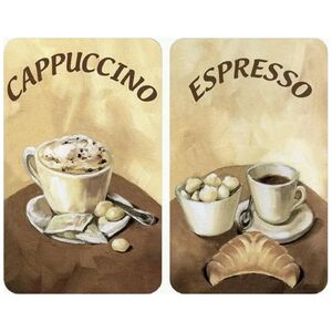Wenko Szklane płyty ochronne COFFEE na kuchenkę – 2 sztuki, WENKO