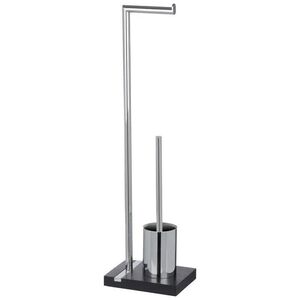 Wenko Stojak na papier toaletowy i szczotkę do WC, NOBLE BLACK - 2 w 1, WENKO
