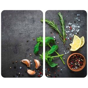 Wenko Szklane płyty ochronne HERBS na kuchenkę - 2 sztuki, WENKO