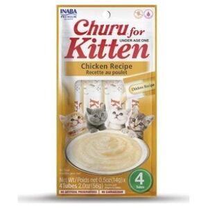 Inaba Foods INABA CHURU KITTEN Kurczak - przysmak dla kociąt - 4x14g (56g)