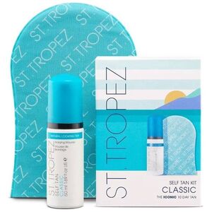 ST.TROPEZ St. Tropez Self Tan Classic zestaw samoopalająca ultra nawilżająca pianka 50ml + rękawica