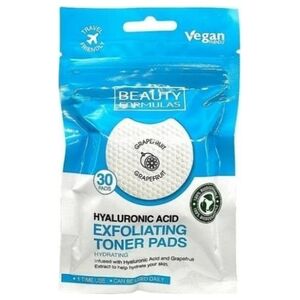 BEAUTY FORMULAS_Exfoliating Toner Pads nasączone płatki złuszczające Kwas Hialuronowy 30szt.