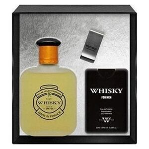 SET EVAFLOR Whisky Black EDT spray 100ml + EDT spray 20ml EDT + CLIP