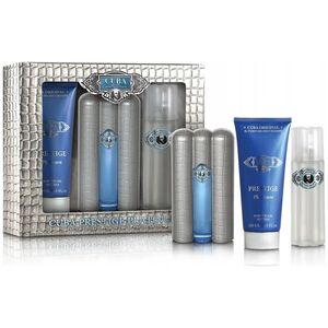 SET CUBA ORIGINAL Prestige Platinum EDT spray 90ml + SHOWER GEL 200ml + AS Lotion 100ml