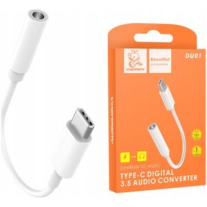 Vega ADAPTER HF TYP-C DENMEN BIAŁY AUDIO JACK DU01>