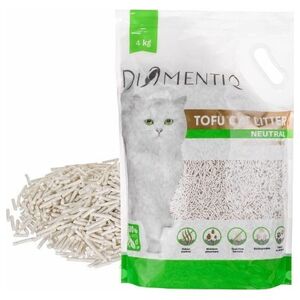 Żwirek dla kota DIAMENTIQ DIAMENTIQ Żwirek Tofu zbrylający 4 kg NATURALNY