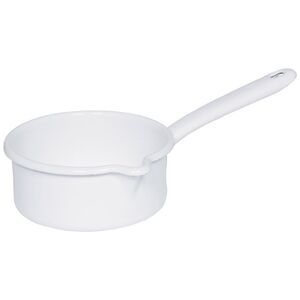 Riess RIESS - Garnek wysoki z pokrywą 1l 14cm Classic WEISS