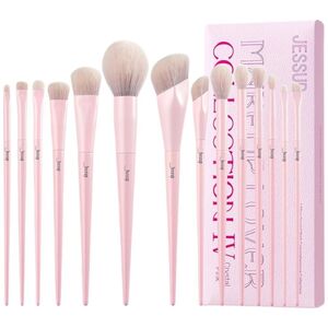 JESSUP_SET Comprehesive Collection estaw czternastu pędzli do makijażu twarzy T495 Crystal Pink