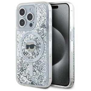 Original Case IPHONE 15 PRO MAX Karl Lagerfeld Hardcase Liquid Glitter Head MagSafe (KLHMP15XLGKISGH) transparent 3666339285616