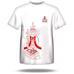 Adidas Koszulka męska z czerwonym logo ATARI / Biała / L
