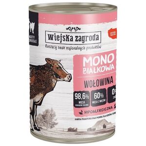 Wiejska Zagroda Karma mokra dla kota WIEJSKA ZAGRODA Monobiałkowa wołowina 400 g