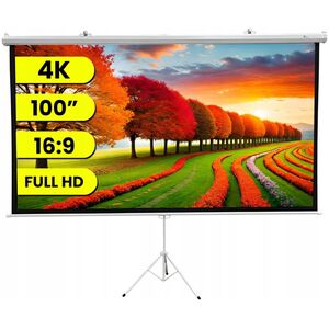 Ekran do projektora ExtraLink Extralink Projection Screen 100" | Ekran projekcyjny | 16:9, 220x125cm, PVC, pół-automatyczne zwijanie