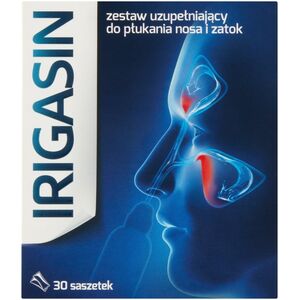IRIGASIN_Zestaw do płukania nosa i zatok butelka + 12 saszetek
