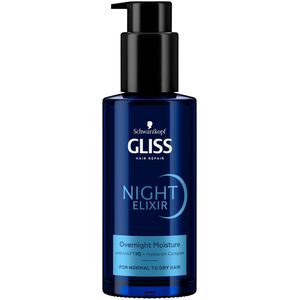 GLISS_Night Elixir Moisture nawilżająca kuracja na noc bez spłukiwania do włosów normalnych i suchych 100ml