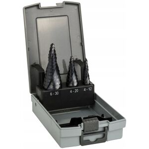 Wiertło Bosch WIERTLA ZESTAW STOPNIOWE FI 4-12| 4-20| 6-30 MM HSS-ALTIN  3PC